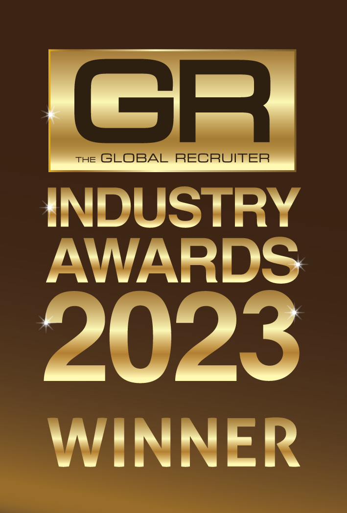 Graphic showing, "The Global Recruiter Awards 2023 Winner"